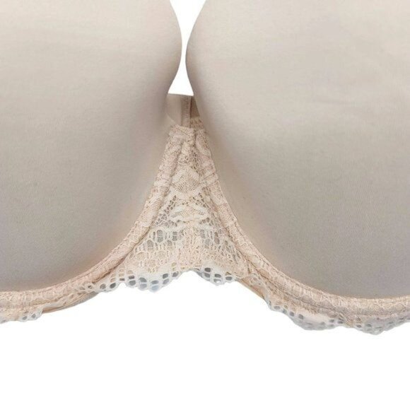 Soma Embraceable Perfect Coverage Bra Beige 40DD Underwire Enchanting Lace Wing - Picture 3 of 6
